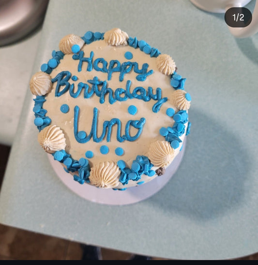 4 inch Round Double Layer Basic Tier  ( The Uno Cake)