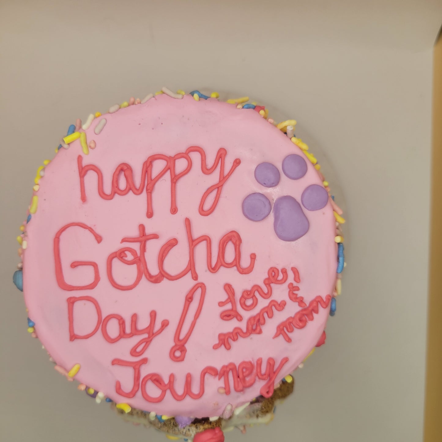 4 inch round double layer Mid Tier  ( The Journey  Cake)