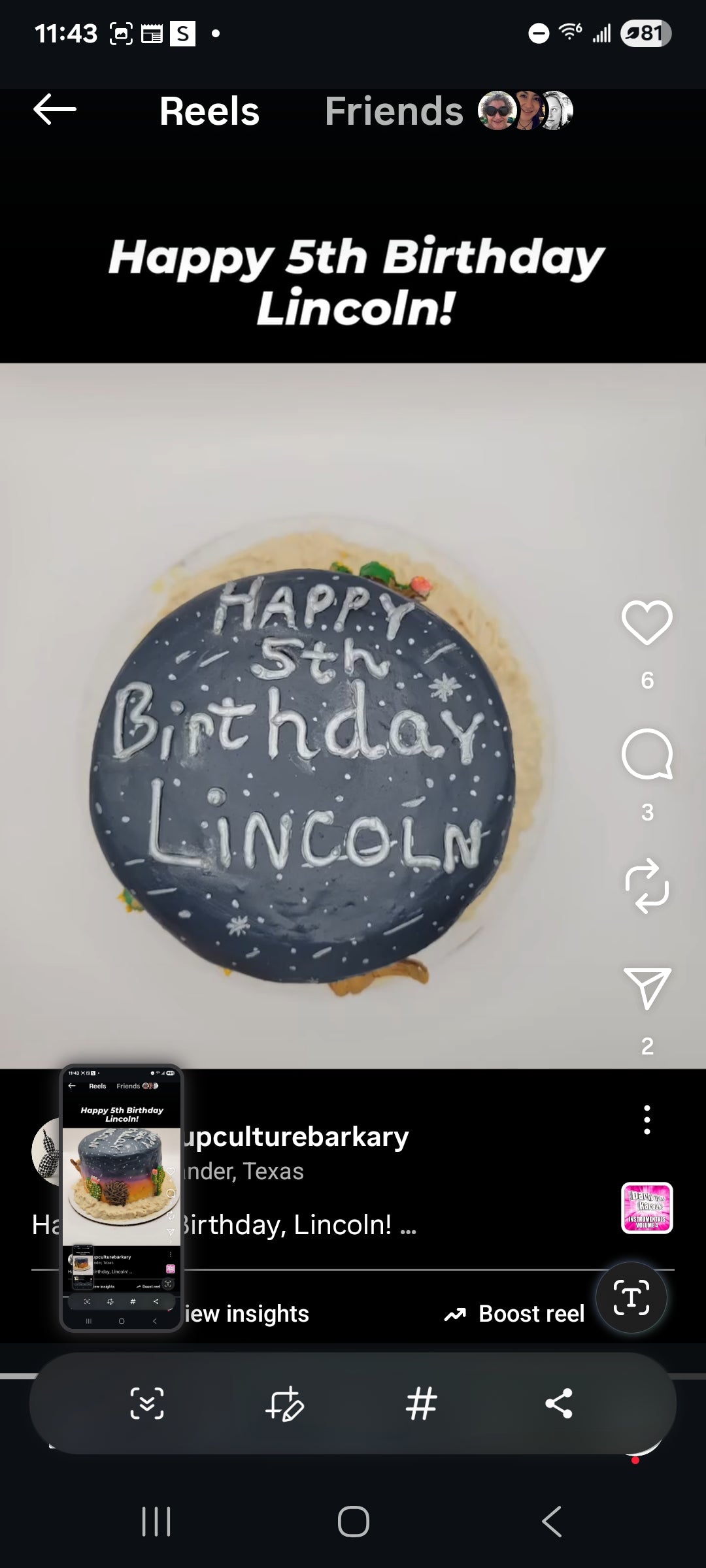 4 inch Single Layer Upper Tier 1 Cake (The Missy Cake)