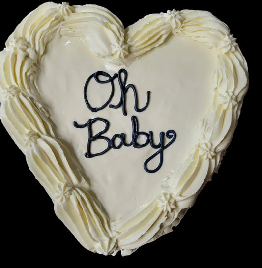 Gender Reveal Heart-Shaped 6 inch Single layer